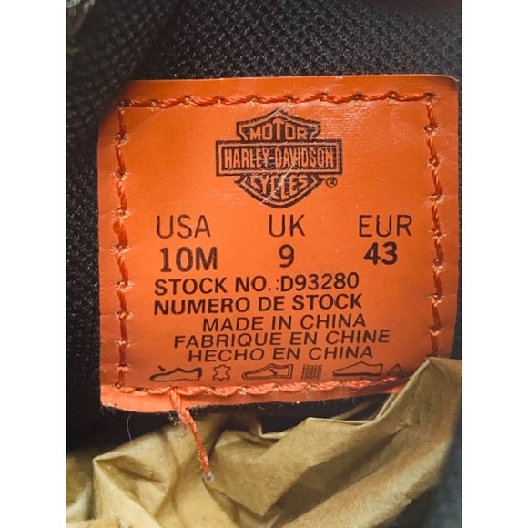 Harley Davidson Brushed Leather WILDER BOOTS Men's Black Gray Size 10M - Picture 11 of 13